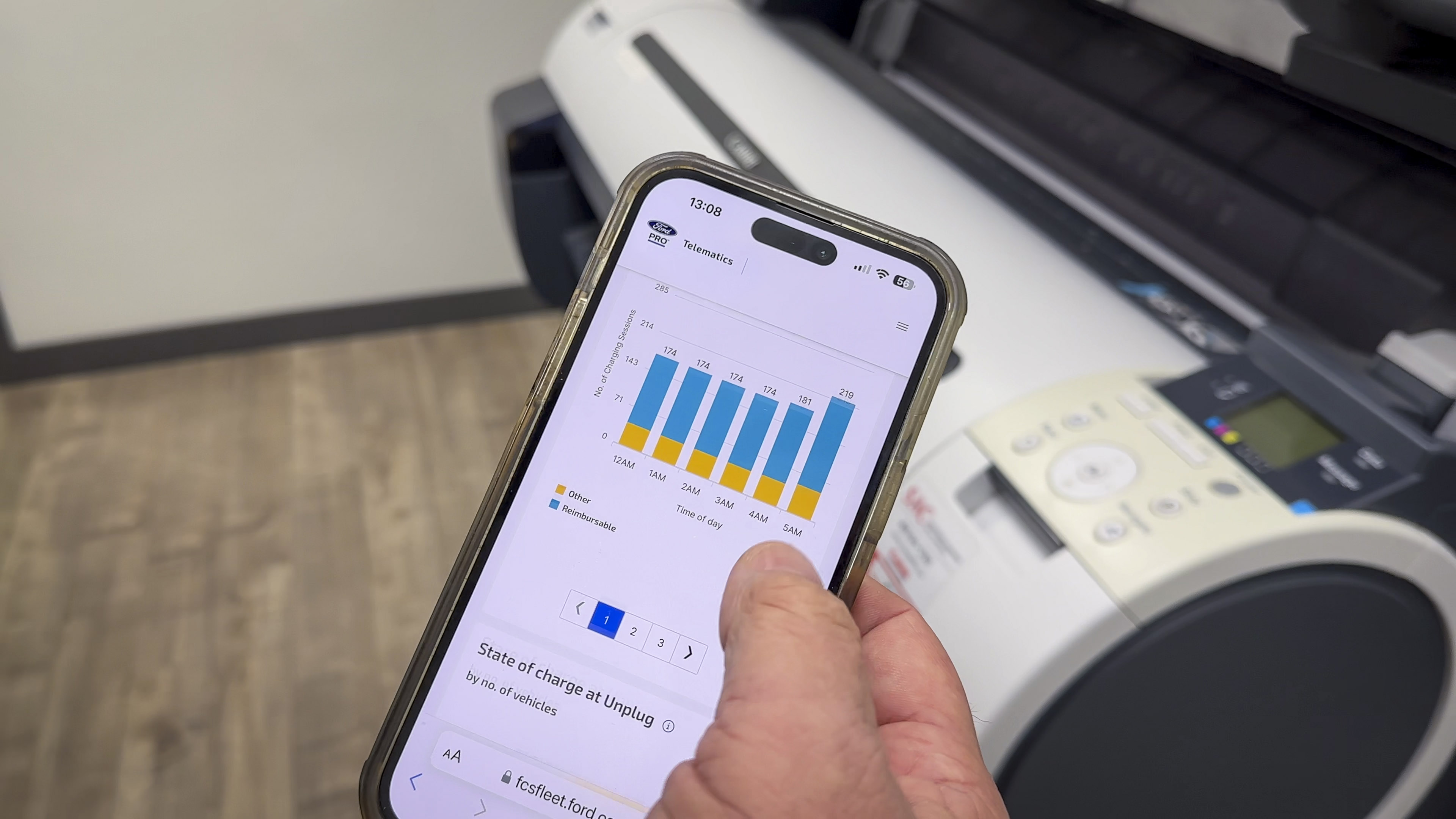 Ford Pro Telematics is available on vehicles with embedded modem or equipped with plug-in device (PID). Requires modem activation. Ford Pro Telematics and Ford Pro Data Services are subscription services subject to terms and conditions. Subscription subject to monthly charge. Subject to OFAC and credit check for subscription eligibility. Telematics service and features, and access to vehicle data depend on compatible network availability. Evolving technology/cellular networks/vehicle capability may limit functionality and prevent operation of connected features.